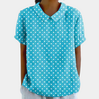 Bruna Blusa Floral para Mujer – Blusa Casual Chic Manga Corta Estampada