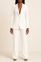 Valentina Conjunto Satinado para Mujer – Traje Elegante de Pantalón Ancho y Blazer Moderno