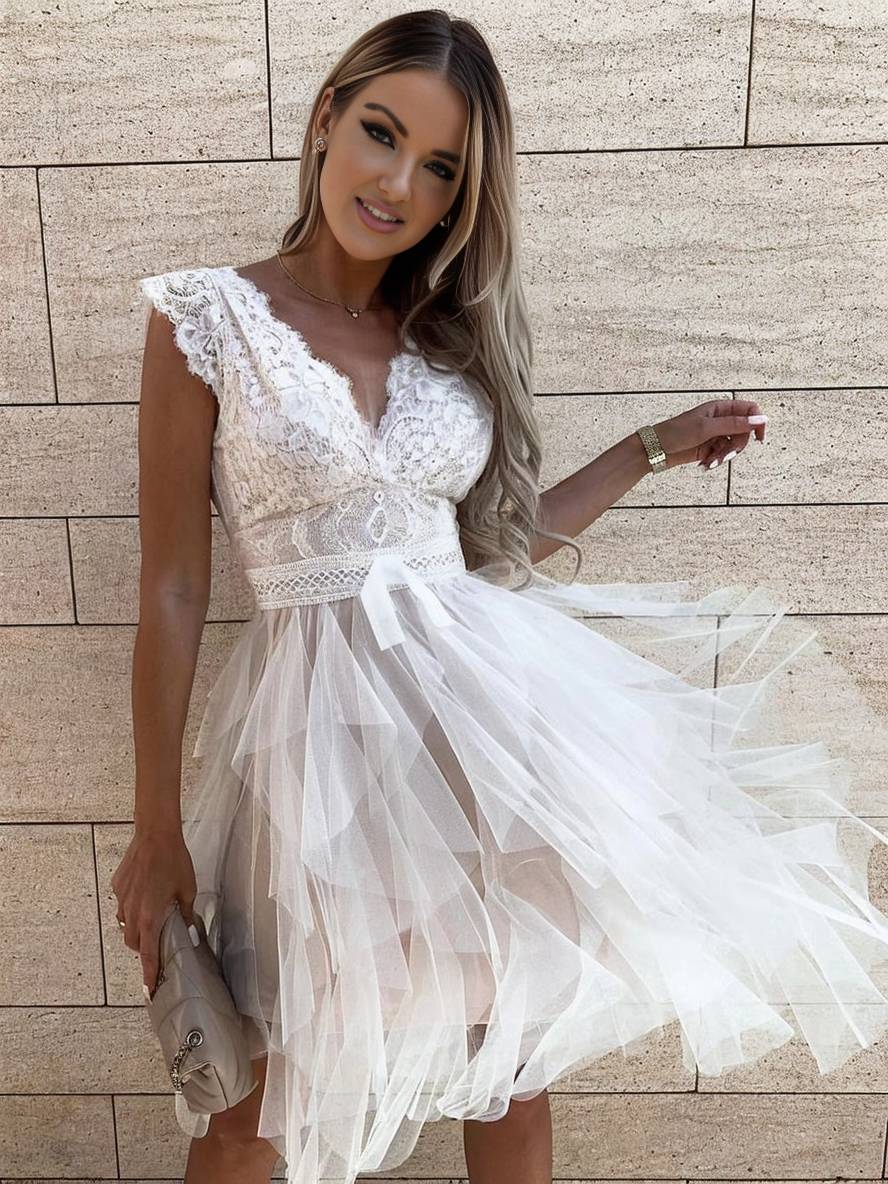 Wendy Vestido Corto de Tul para Mujer – Vestido Fiesta Elegante Tutu Chic
