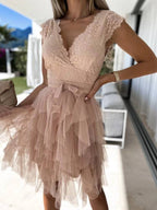 Wendy Vestido Corto de Tul para Mujer – Vestido Fiesta Elegante Tutu Chic