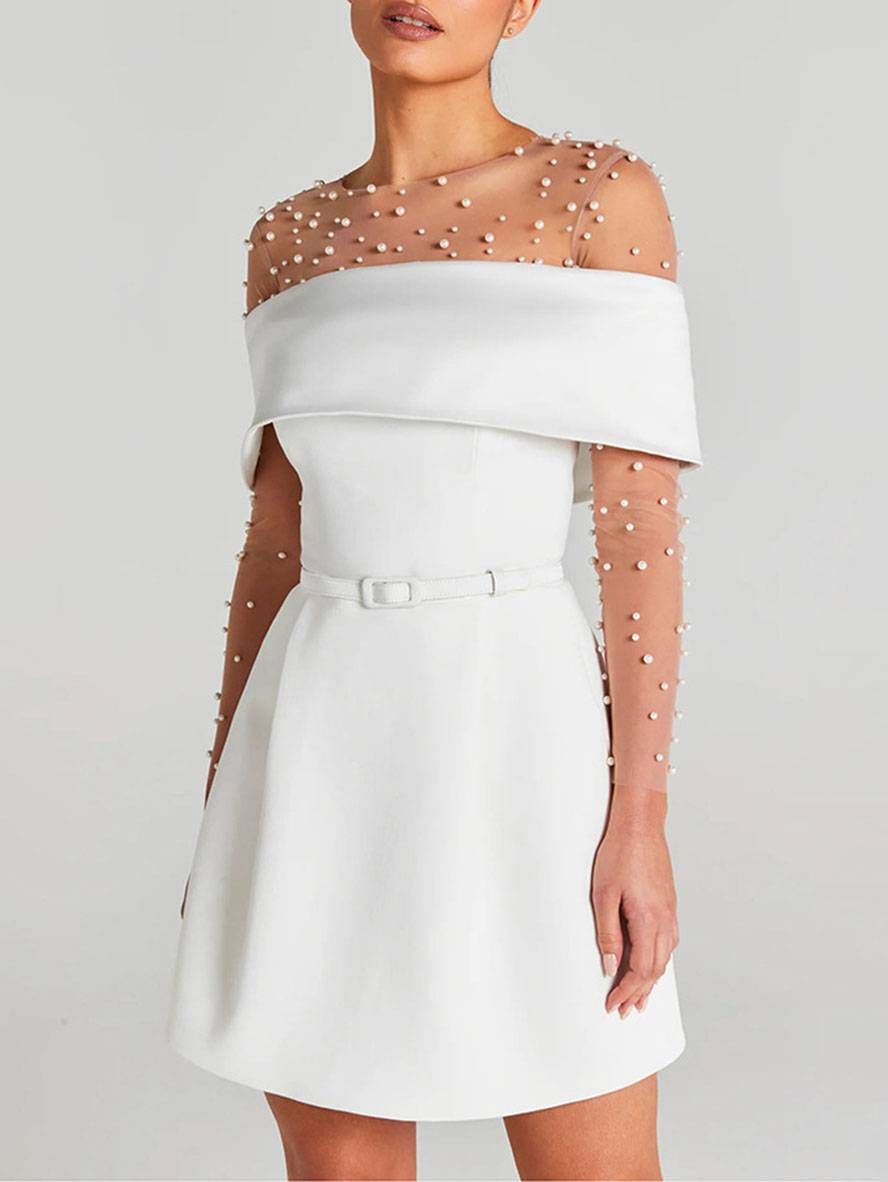 Haziel Vestido Skater para Mujer – Vestido Elegante Sin Mangas Chic