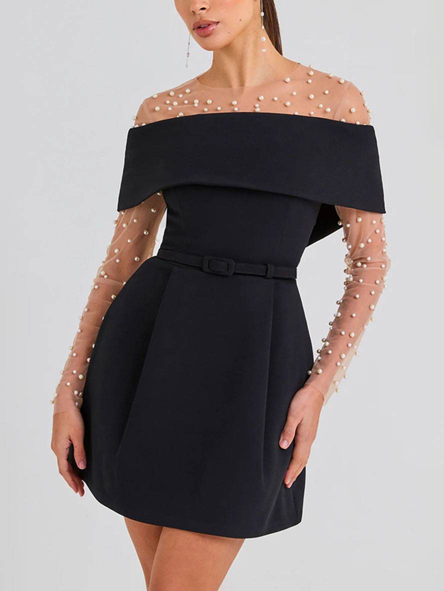 Haziel Vestido Skater para Mujer – Vestido Elegante Sin Mangas Chic