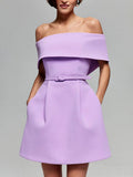 Haziel Vestido Skater para Mujer – Vestido Elegante Sin Mangas Chic