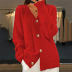 Lena Cárdigan de Cachemir para Mujer – Chaqueta Elegante con Botones Premium