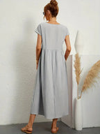 Melody Vestido Largo para Mujer – Vestido Verano Algodón Elegante Chic