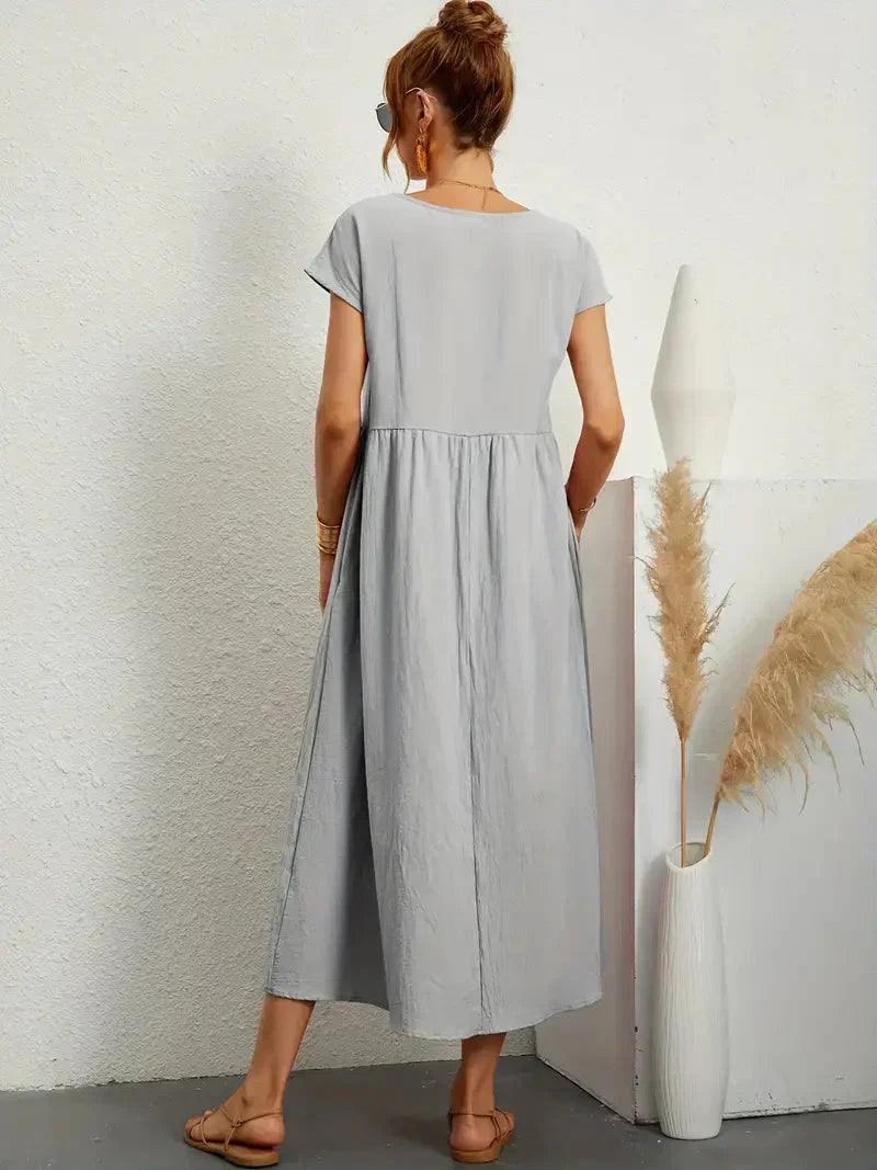 Melody Vestido Largo para Mujer – Vestido Verano Algodón Elegante Chic