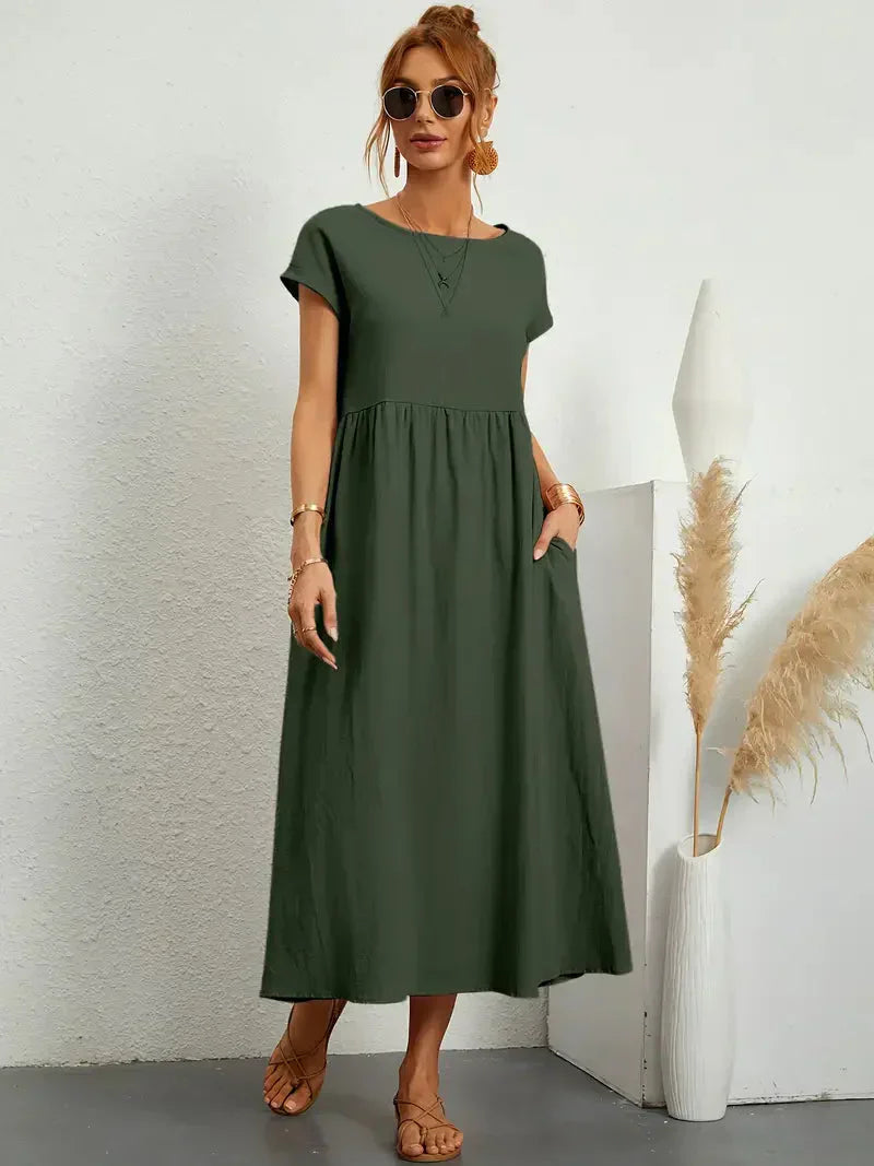 Melody Vestido Largo para Mujer – Vestido Verano Algodón Elegante Chic
