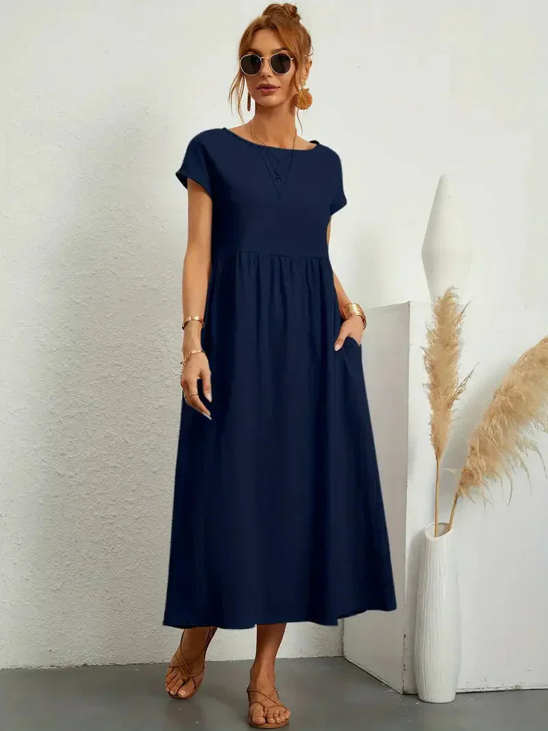 Melody Vestido Largo para Mujer – Vestido Verano Algodón Elegante Chic