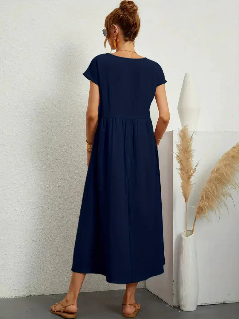 Melody Vestido Largo para Mujer – Vestido Verano Algodón Elegante Chic