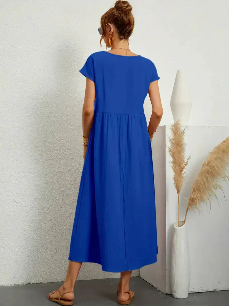 Melody Vestido Largo para Mujer – Vestido Verano Algodón Elegante Chic