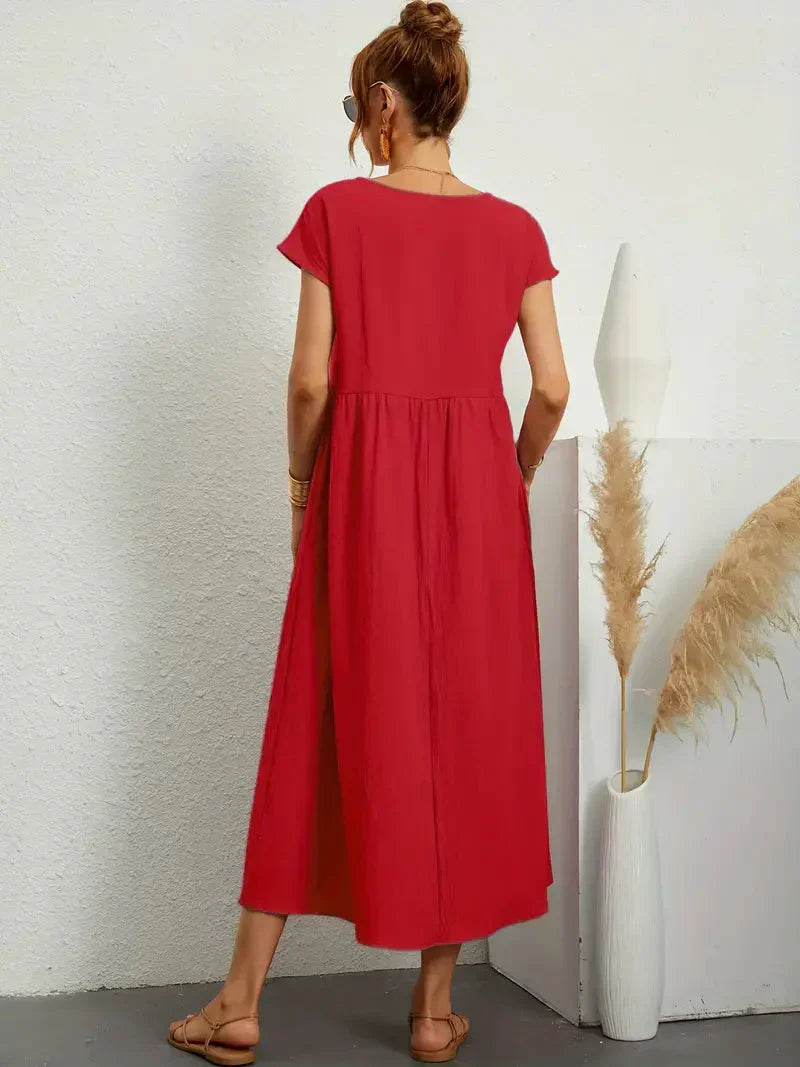 Melody Vestido Largo para Mujer – Vestido Verano Algodón Elegante Chic