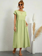 Melody Vestido Largo para Mujer – Vestido Verano Algodón Elegante Chic