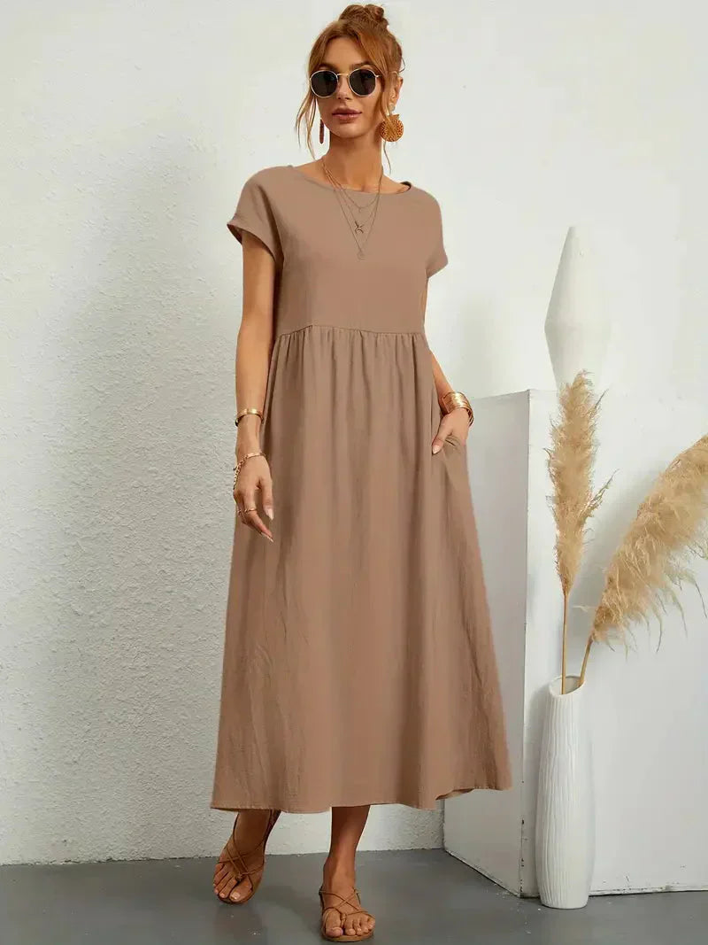 Melody Vestido Largo para Mujer – Vestido Verano Algodón Elegante Chic