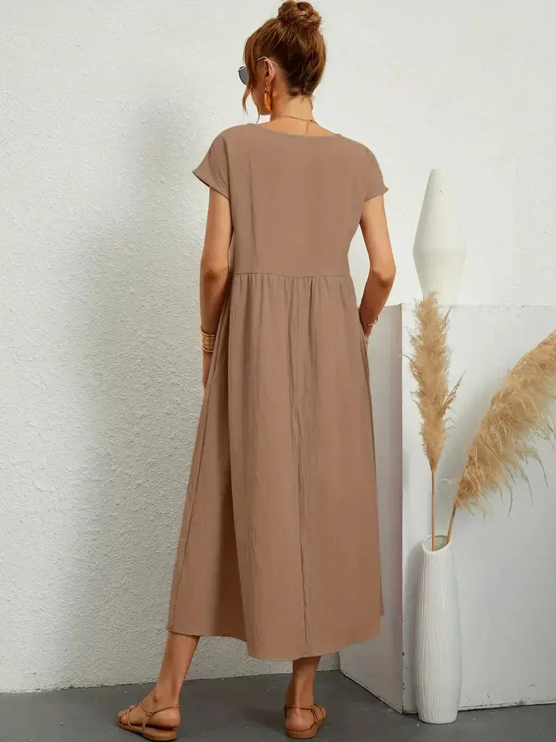 Melody Vestido Largo para Mujer – Vestido Verano Algodón Elegante Chic