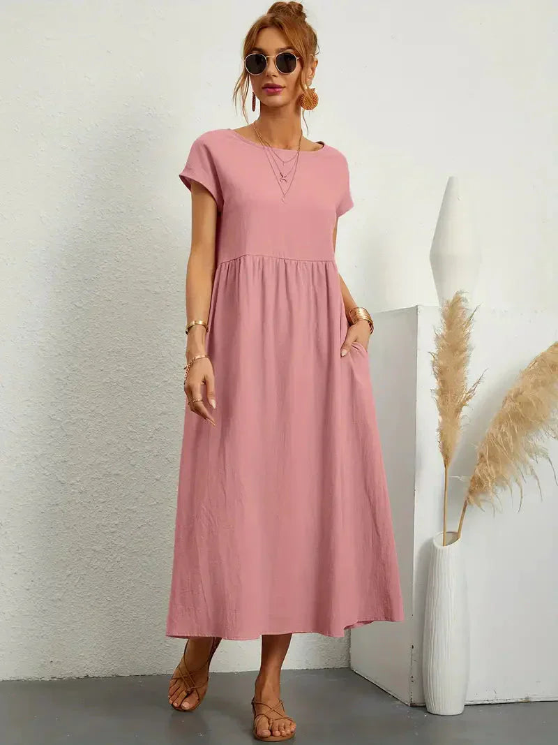 Melody Vestido Largo para Mujer – Vestido Verano Algodón Elegante Chic