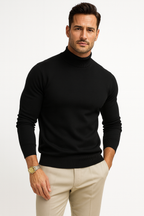 Leonardo Jersey de Cuello Alto para Hombre – Suéter Elegante de Punto Premium
