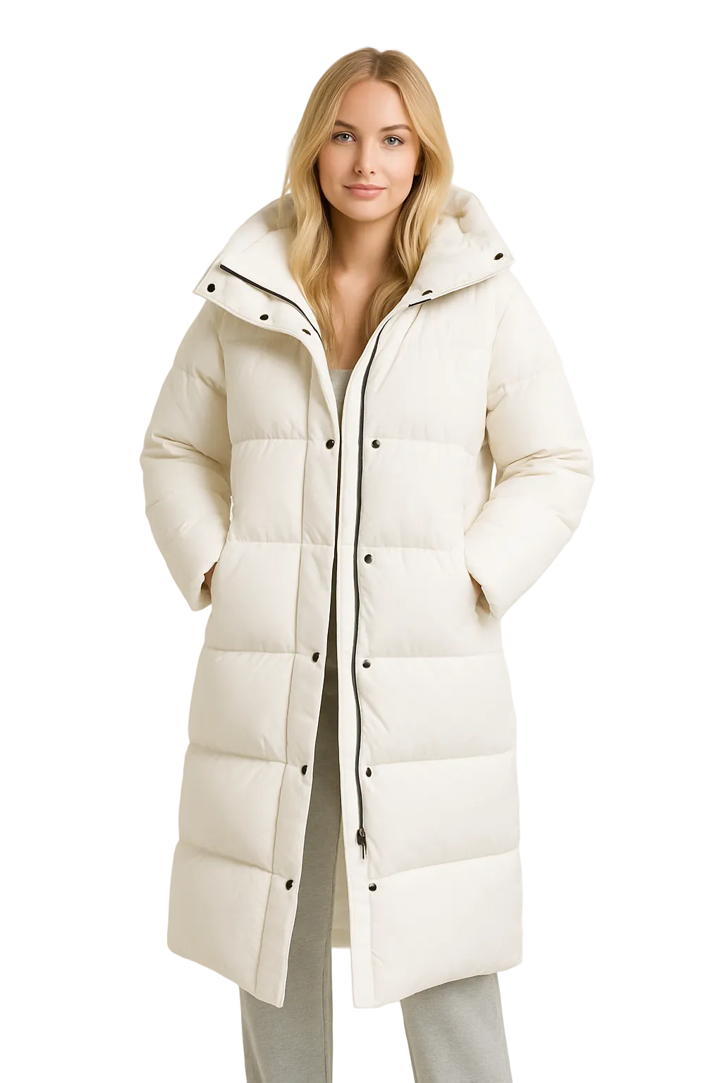 Laura Abrigo Puffer Largo para Mujer – Chaqueta Oversize Invierno Chic Cálida