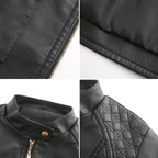 Janiyah Chaqueta de Cuero para Mujer – Cazadora Elegante con Cremalleras Chic