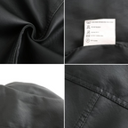 Janiyah Chaqueta de Cuero para Mujer – Cazadora Elegante con Cremalleras Chic