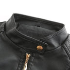 Janiyah Chaqueta de Cuero para Mujer – Cazadora Elegante con Cremalleras Chic