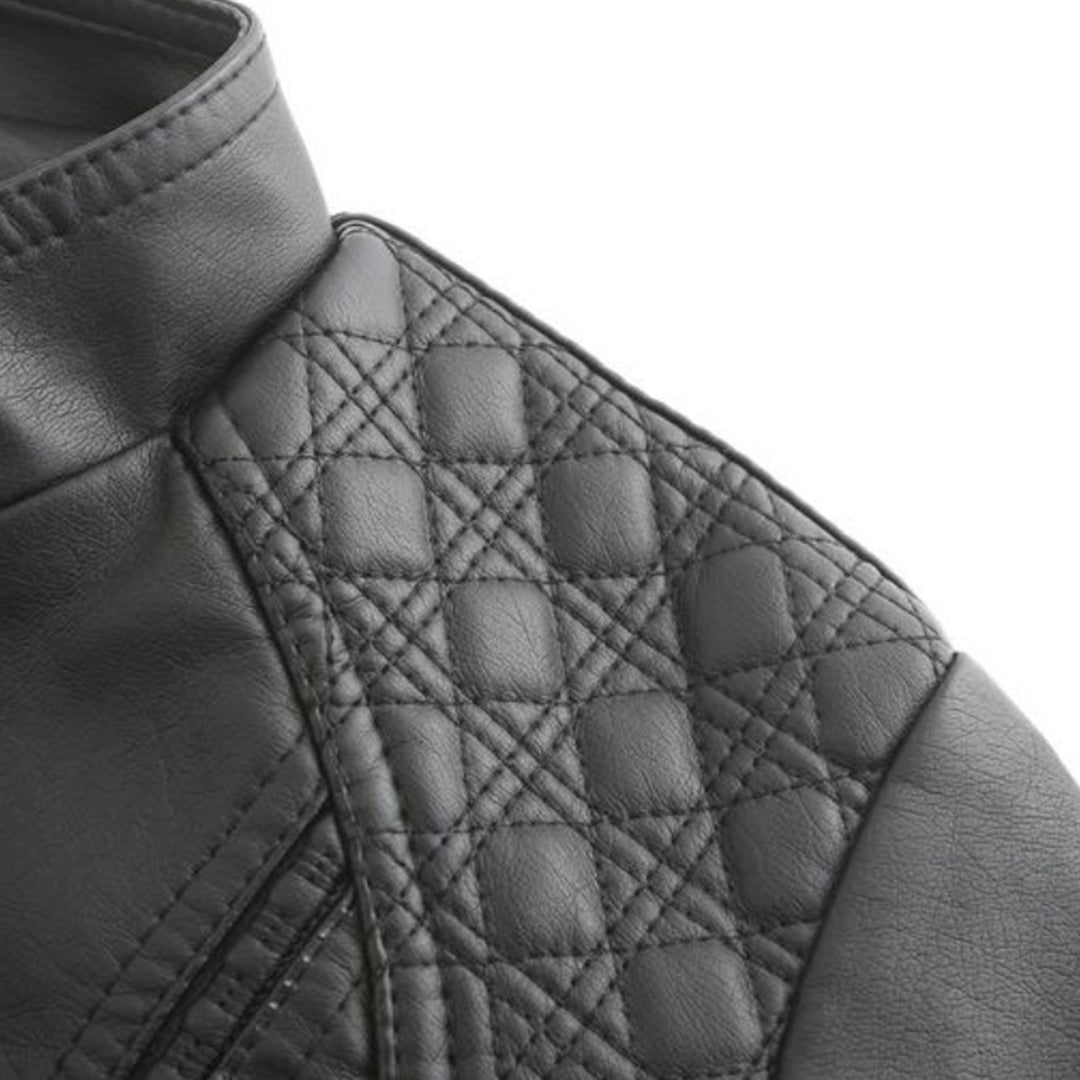 Janiyah Chaqueta de Cuero para Mujer – Cazadora Elegante con Cremalleras Chic
