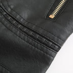 Janiyah Chaqueta de Cuero para Mujer – Cazadora Elegante con Cremalleras Chic