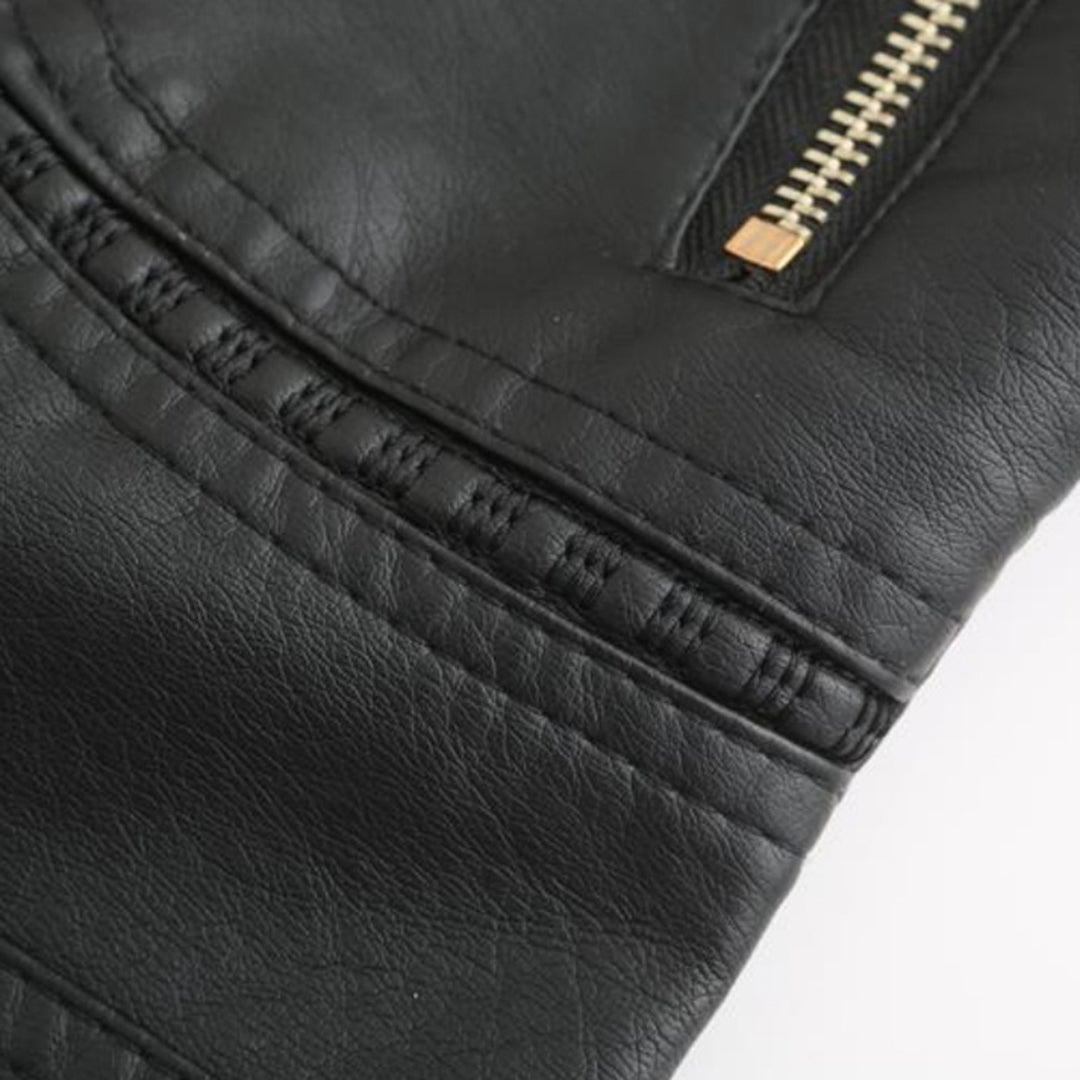 Janiyah Chaqueta de Cuero para Mujer – Cazadora Elegante con Cremalleras Chic