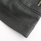 Janiyah Chaqueta de Cuero para Mujer – Cazadora Elegante con Cremalleras Chic