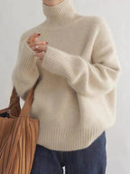 Lynn Jersey de Cuello Alto para Mujer – Suéter de Lana Elegante y Cálido