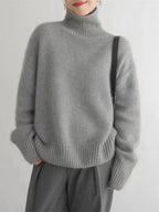 Lynn Jersey de Cuello Alto para Mujer – Suéter de Lana Elegante y Cálido