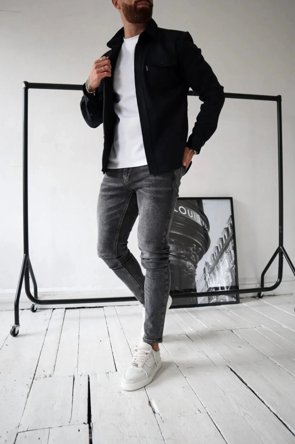 Dave Sobrecamisa para Hombre – Chaqueta Camisa Casual Chic Primavera