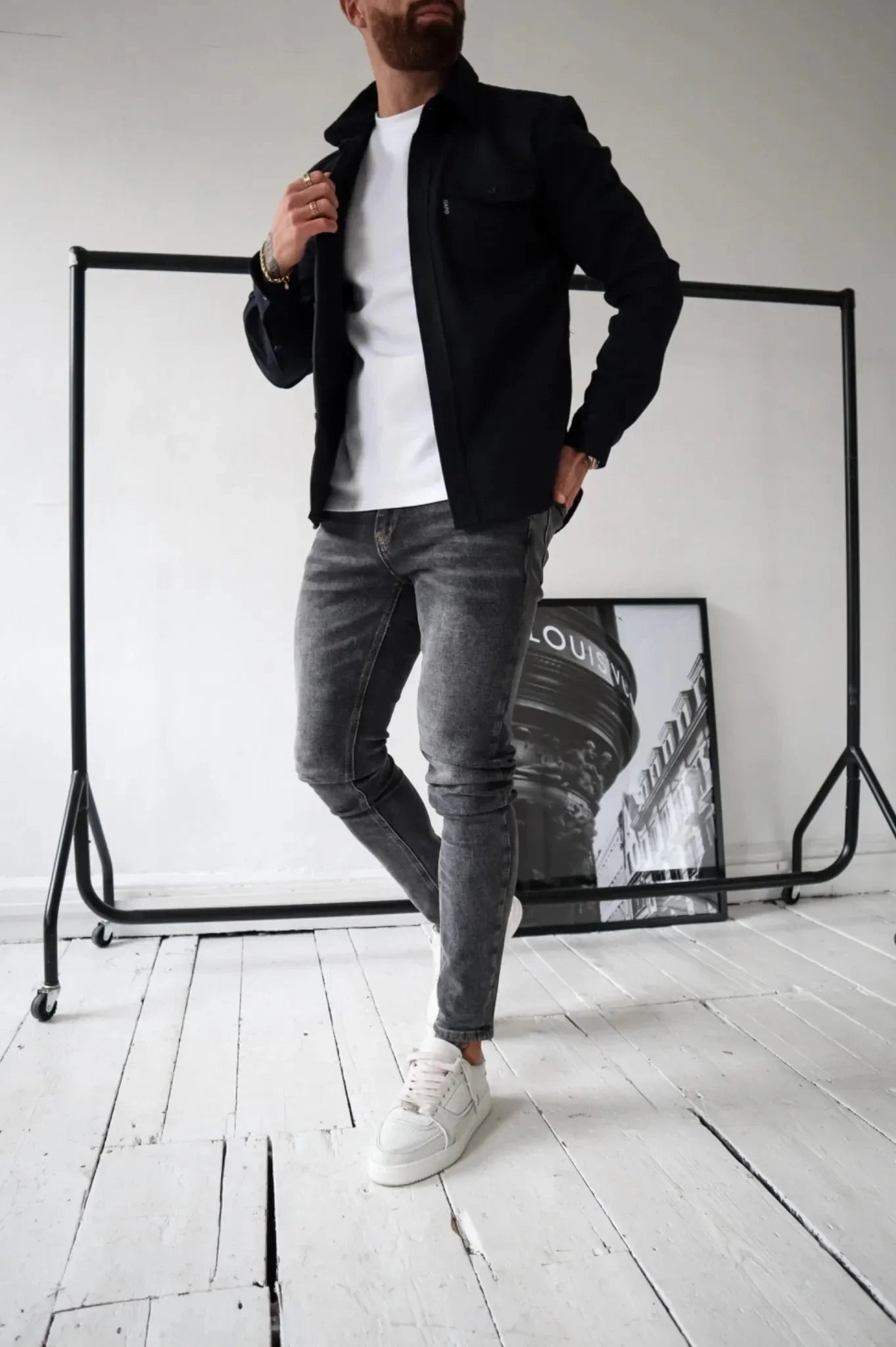 Dave Sobrecamisa para Hombre – Chaqueta Camisa Casual Chic Primavera