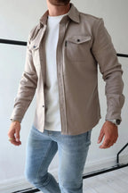 Dave Sobrecamisa para Hombre – Chaqueta Camisa Casual Chic Primavera