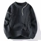 Dave Jersey Patchwork para Hombre – Suéter Invierno Casual Chic Moderno