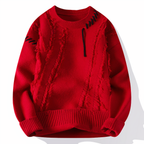 Dave Jersey Patchwork para Hombre – Suéter Invierno Casual Chic Moderno