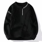 Dave Jersey Patchwork para Hombre – Suéter Invierno Casual Chic Moderno