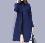 Analia Abrigo Largo para Mujer – Abrigo Elegante Chic Clásico Invierno Moderno