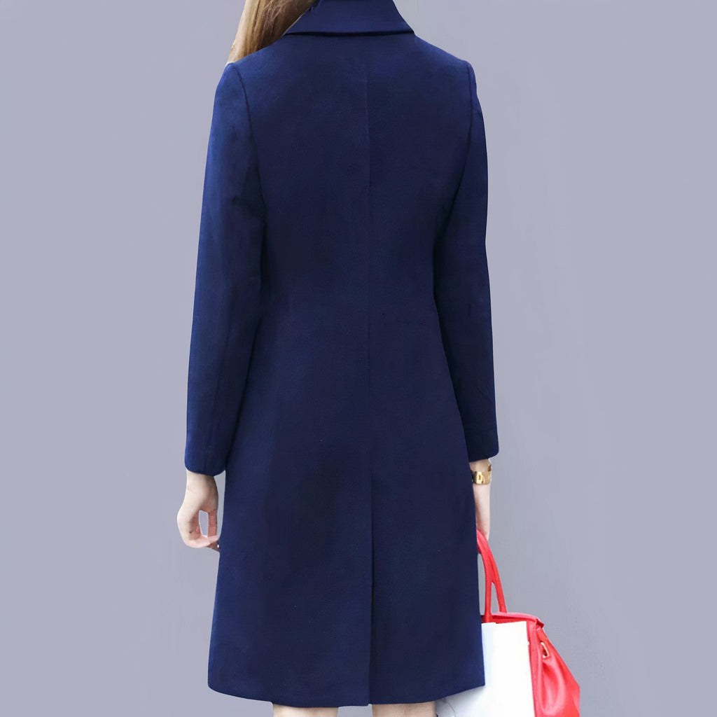 Analia Abrigo Largo para Mujer – Abrigo Elegante Chic Clásico Invierno Moderno