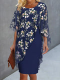 Lysiane Vestido Floral para Mujer – Vestido Chiffon Elegante Casual Chic