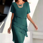 Elena Vestido de Chifón para Mujer – Vestido Elegante Fluido y Femenino Chic