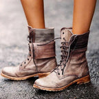 Ambre Botines de Cuero para Mujer – Botas Elegantes con Cordones Chic