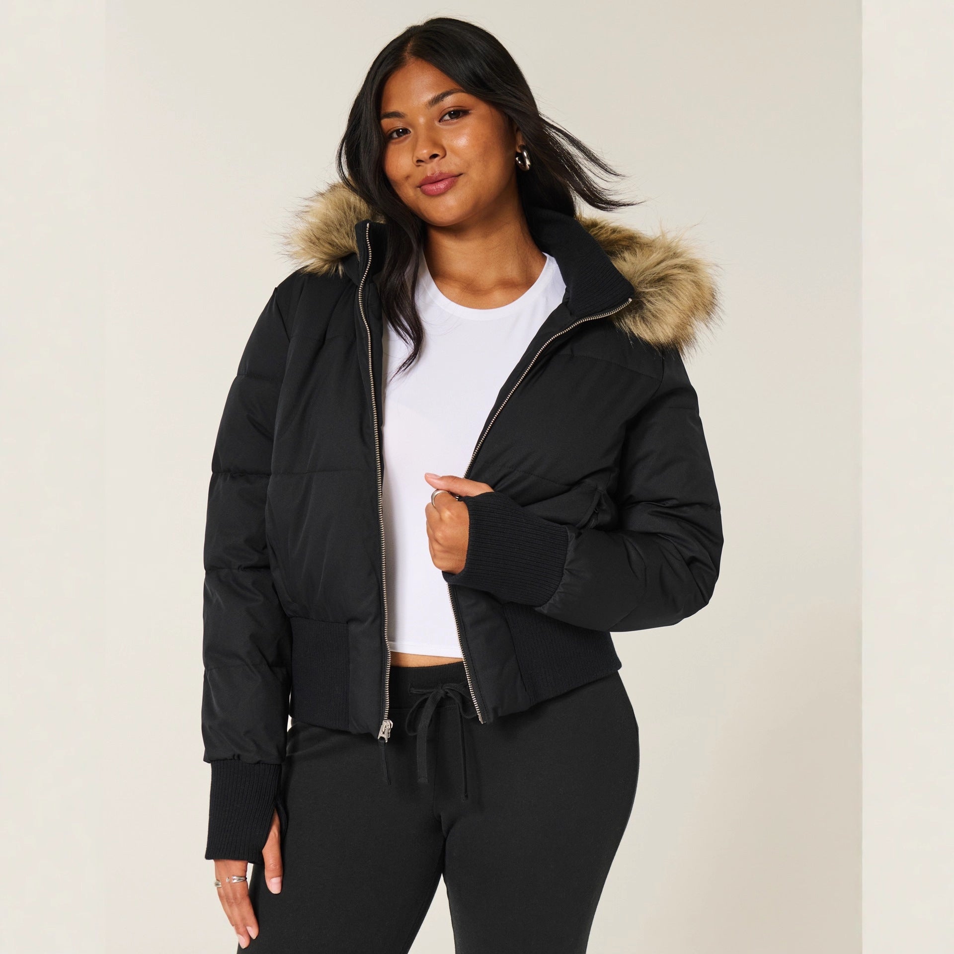 Elena Abrigo de Invierno para Mujer – Chaqueta Cálida Elegante con Capucha