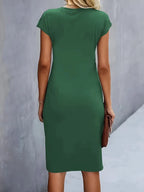 Katrien Vestido Midi para Mujer – Vestido Elegante Minimalista Chic Moderno
