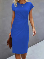 Amyrose Vestido Midi para Mujer – Vestido Elegante Oficina Formal Chic