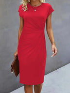 Amyrose Vestido Midi para Mujer – Vestido Elegante Oficina Formal Chic