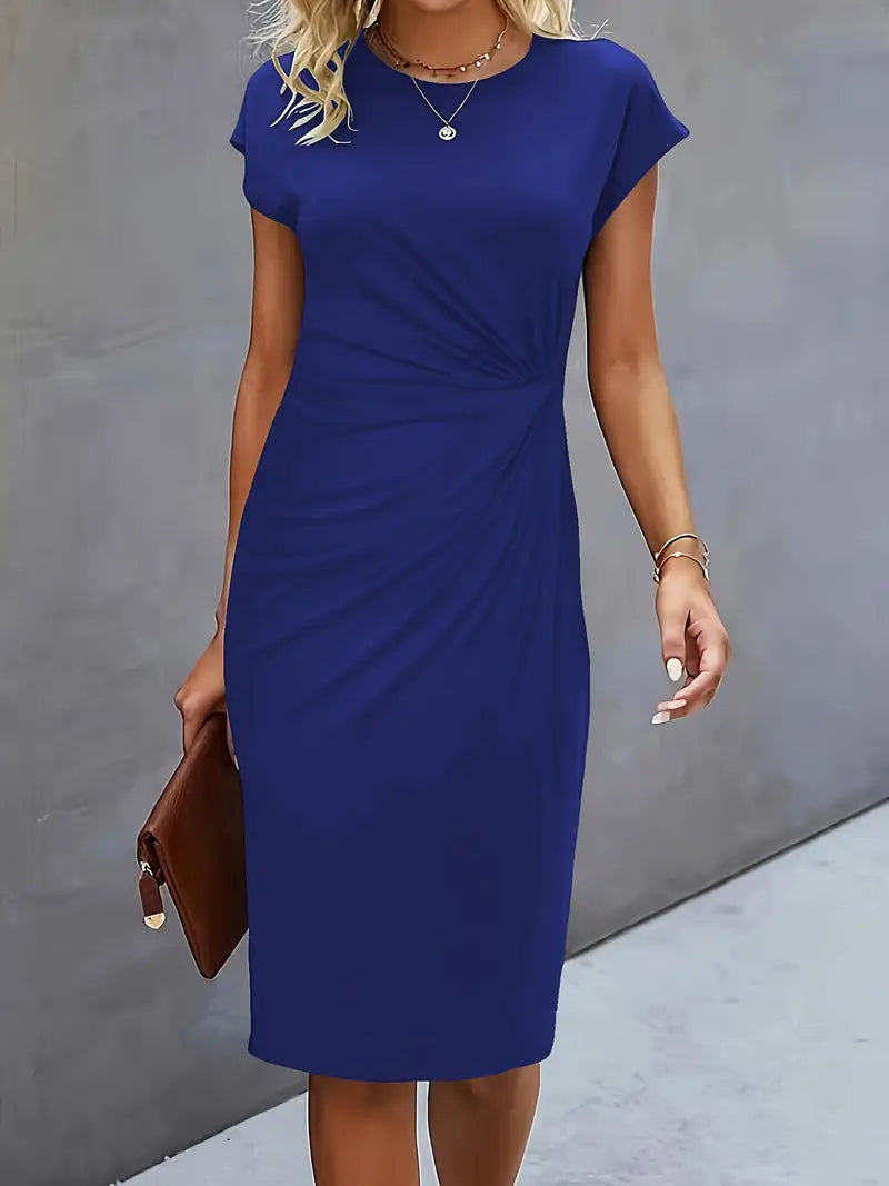 Katrien Vestido Midi para Mujer – Vestido Elegante Minimalista Chic Moderno