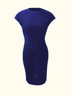 Mylène Vestido Midi para Mujer – Vestido Elegante Cuello Redondo Chic