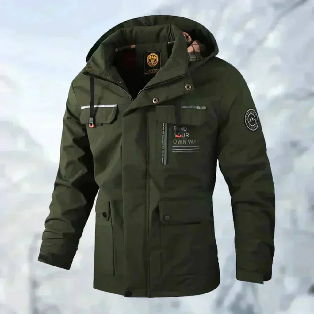 Erwin Chaqueta Impermeable para Hombre – Abrigo Cortaviento Casual Invierno