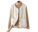 Kate Chaleco Sherpa para Mujer – Gilet sin Mangas Cálido y Casual Chic