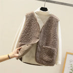 Kate Chaleco Sherpa para Mujer – Gilet sin Mangas Cálido y Casual Chic